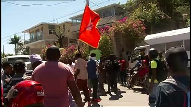 Sitin devan rezidans ofisyèl premye minis Ariel Henry, pou kontinye denonse fenomèn kidnapin lan.