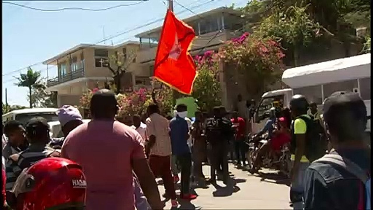 Sitin devan rezidans ofisyèl premye minis Ariel Henry, pou kontinye denonse fenomèn kidnapin lan.