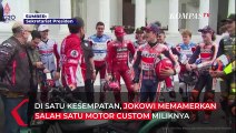 Inilah Aksi Jokowi Pamer Motor Custom di Hadapan Marc Marquez