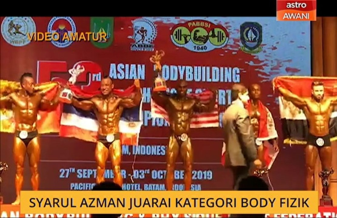 Syarul Azman juarai kategori body fizik