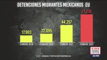 71 mil 210 migrantes mexicanos detenidos en EU en febrero