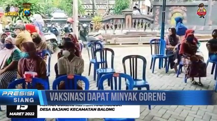 Vaksinasi di desa Bajang Berhadiah Minyak Goreng