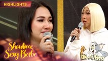 Sexy Babe Alaiza cries at the advice given by Vice | It's Showtime Sexy Babe