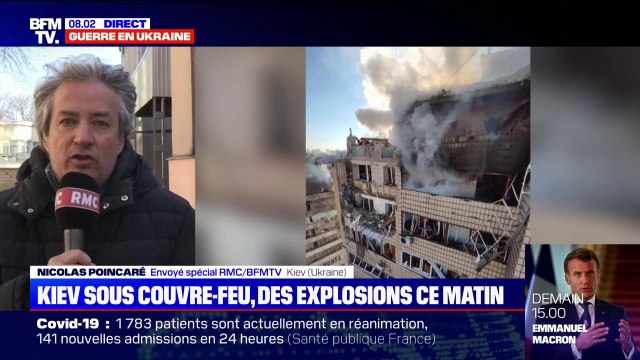 Des explosions survenues ce mercredi à Kiev tandis que la capitale est placée sous couvre-feu