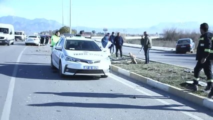 Serik'te zincirleme trafik kazasında bir kişi yaralandı