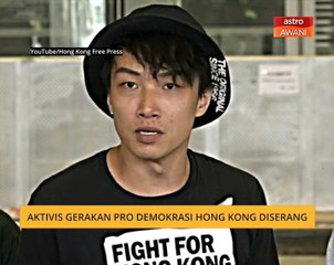 Aktivis gerakan pro demokrasi Hong Kong diserang