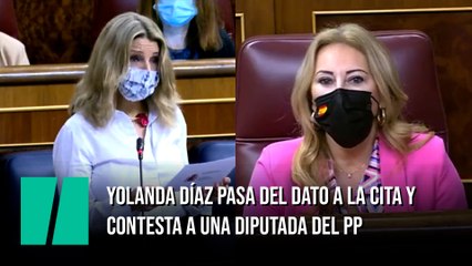 Yolanda Díaz recuerda a Carolina España una cita que dijo cuando gobernaba Rajoy