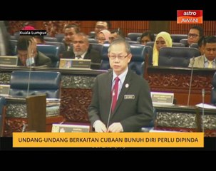 Undang-undang berkaitan cubaan bunuh diri perlu dipinda