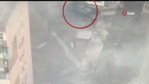 Rus tankı yolda yürüyen sivil vatandaşı top atışıyla vurdu
