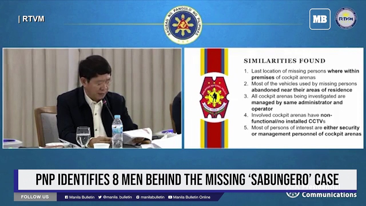 PNP identifies 8 men behind the missing ‘sabungero’ case