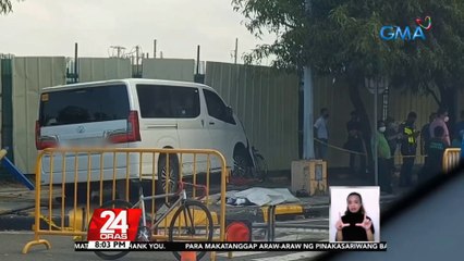 2 siklista na nagpapahinga lang sa bangketa, patay matapos araruhin ng van | 24 Oras