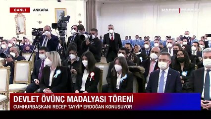 Cumhurbaşkanı Erdoğan, Devlet Övünç Madalyası Tevcih Töreni'nde konuştu