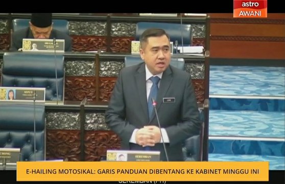 E-hailing motosikal: Garis panduan dibentang ke Kabinet minggu ini