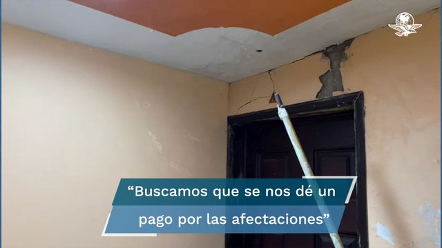 Pobladores denuncian afectaciones en sus viviendas por extracción de material para el AIFA