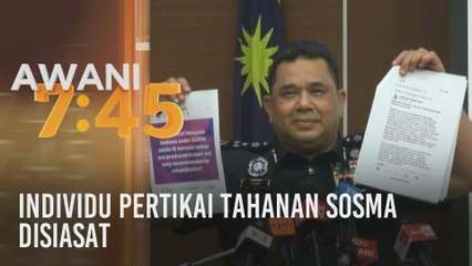 Individu pertikai tahanan SOSMA disiasat