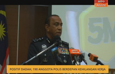 Positif dadah, 190 anggota polis berdepan kehilangan kerja