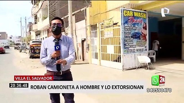 VES: delincuentes armados roban camioneta de carwash para luego extorsionar a su propietario