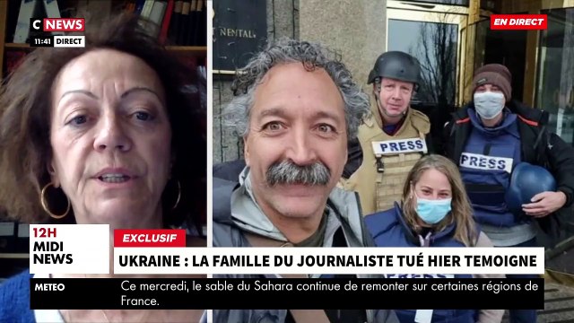 Guerre en Ukraine - La tante de Pierre Zakrzewski, journaliste franco-irlandais de Fox News tué près de Kiev, lui rend hommage dans Morandini Live : C’était un grand professionnel qui a voulu témoigner jusqu’au bout - VIDEO