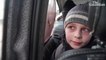 'We left our Dad in Kyiv' - young Ukrainian boy in tears after fleeing capital