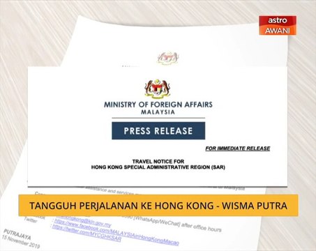 Tangguh perjalanan ke Hong Kong - Wisma Putra