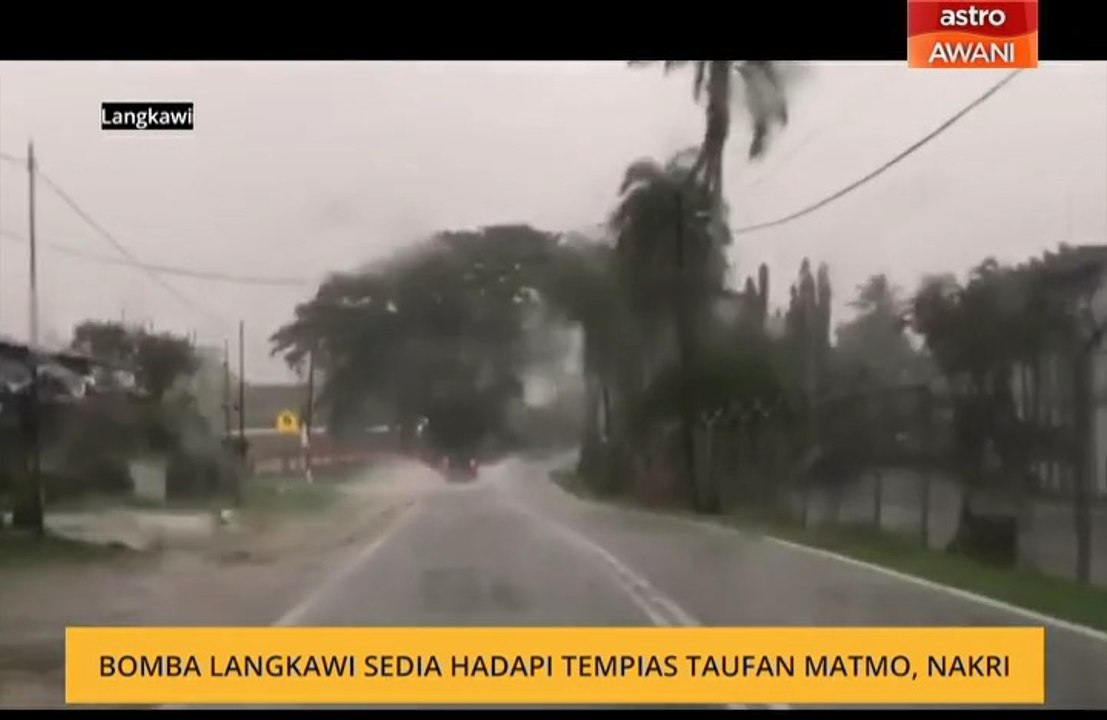 Bomba Langkawi sedia hadapi tempias taufan Matmo, Nakri