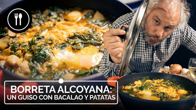 BORRETA ALCOYANA, el guiso alicantino con BACALAO y PATATAS para comer en CUARESMA