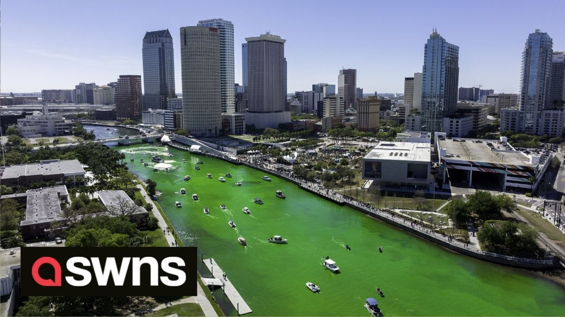 ⁣Florida city celebrates St Patrick’s Day by dying their river green