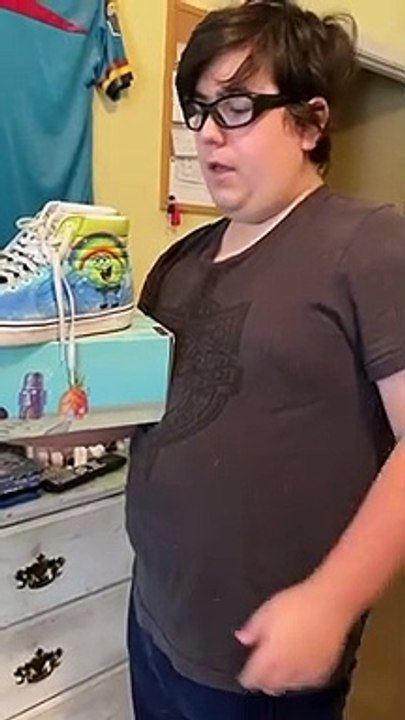Check out Peter’s SpongeBob shoes