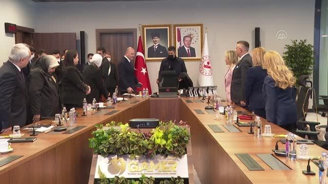 Bakan Soylu, TBMM Kadına Yönelik Şiddetin Araştırılması Komisyonu üyelerini kabul etti