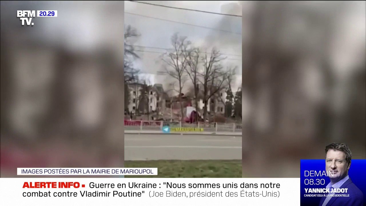 Marioupol: une frappe russe touche un théâtre abritant "des centaines" de civils, selon la mairie de la ville