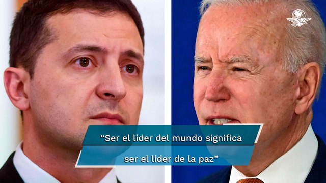 Volodimir Zelensky pide a Biden ser el líder de la paz y ayudar más a Ucrania