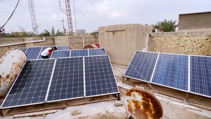 Iraqi man uses solar power to fuel his home