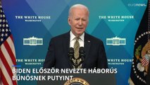 Biden először nevezte háborús bűnösnek Putyint