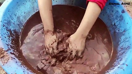 Super Gritty Red Dirt Sand Cement Messy Water Crumble Cr: Namal ASMR