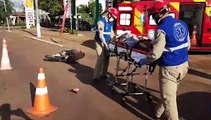 Jovem fica ferido após colisão na Rua Manaus