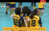 Skuad Floorball wanita negara berjaya tamat kemarau