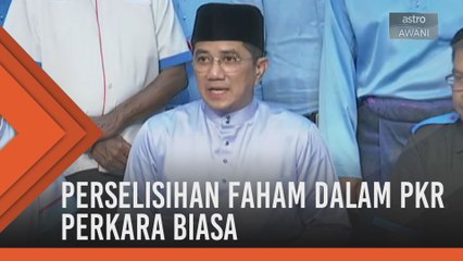 Perselisihan faham dalam PKR perkara biasa, sentiasa diatasi
