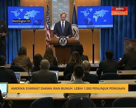 Amerika Syarikat dakwa Iran bunuh lebih 1,000 penunjuk perasaan
