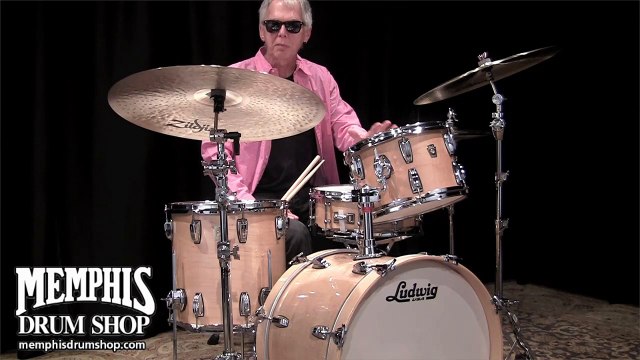 Ludwig 4-Piece Classic Natural Maple Drum Set (20'' Bass Drum, 14'' Floor Tom, 12'' Rack Tom and a 5x14 Wood Snare Drum) [Memphis Drum Shop]