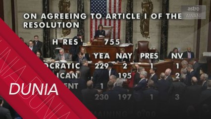Dewan Perwakilan undi 230-197 untuk dakwa Trump