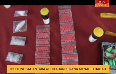 Ibu tunggal antara 41 ditahan kerana menagih dadah