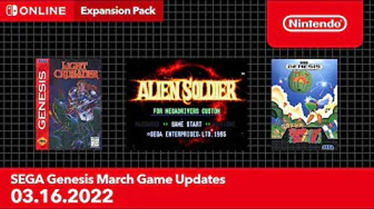 SEGA Genesis - March 2022 Game Updates - Nintendo Switch Online