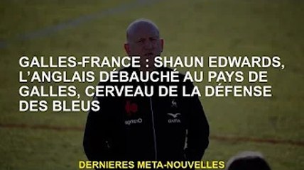 Pays de Galles - France : Sean Edwards, le Britannique salope du Pays de Galles, cerveau de la défen