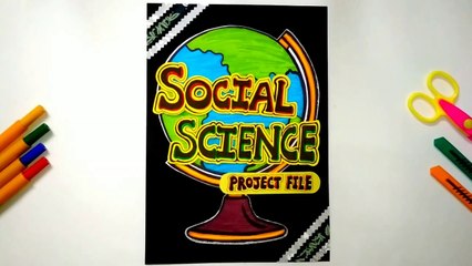 Social Science Project File Cover Page Design Ideas | How to Make Attractive Project file Front Page