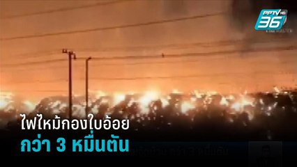 ไฟไหม้กองใบอ้อยอัดม้วน กว่า 3 หมื่นตัน  | เที่ยงทันข่าว