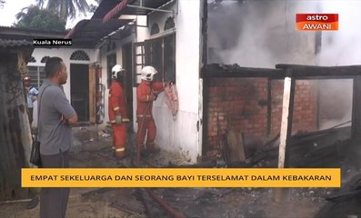 Empat sekeluarga dan seorang bayi terselamat dalam kebakaran