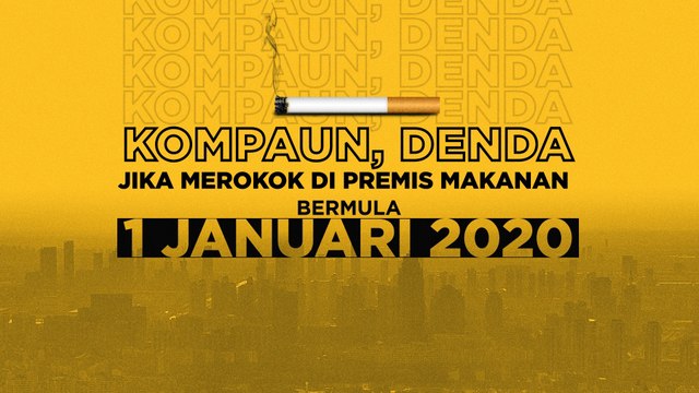 [INFOGRAFIK] Kompaun, denda jika merokok di premis makanan bermula 1 Jan 2020