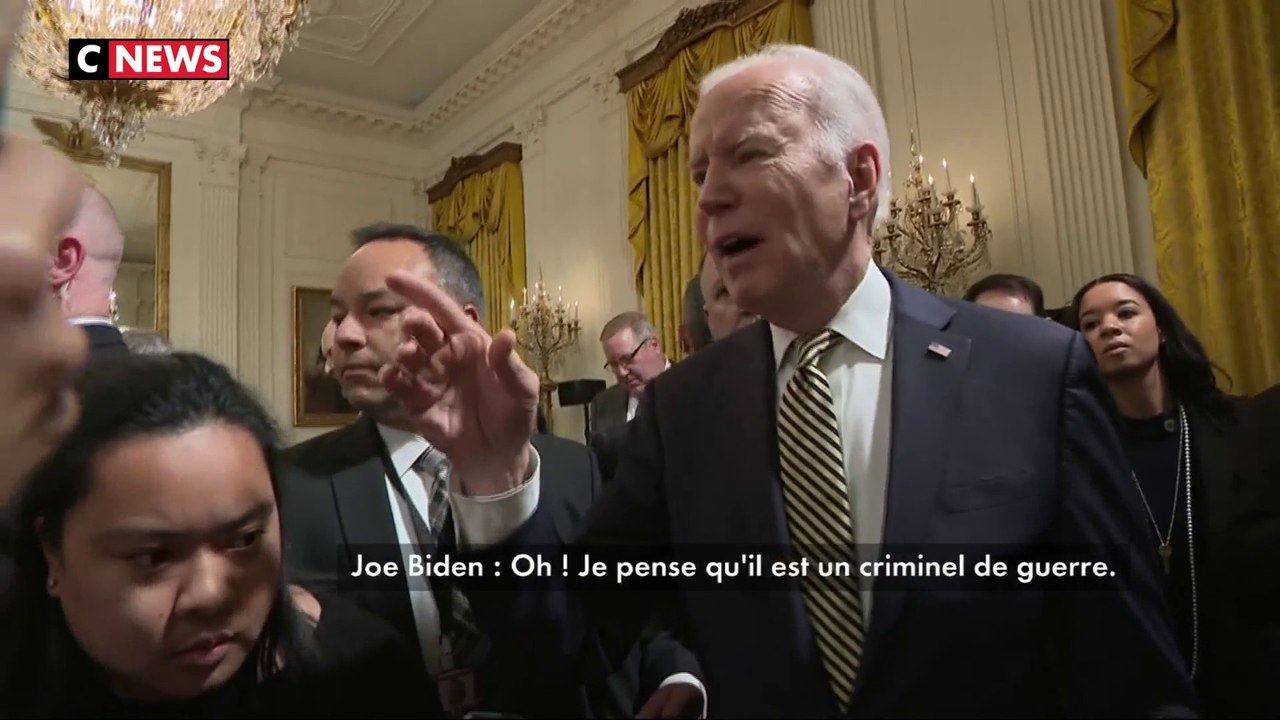 Joe Biden, à propos de Vladimir Poutine : «Je pense qu'il est un criminel de guerre»