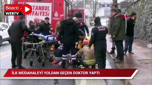 Şişli'de üst geçitten düştü! İlk müdahaleyi yoldan geçen doktor yaptı