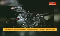 Tayar pecah punca kemalangan lapan kenderaan, tiga maut di lebuh raya